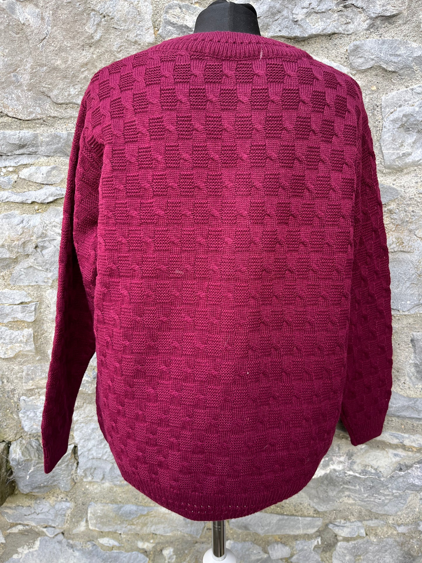 90s maroon cardigan uk 12-14