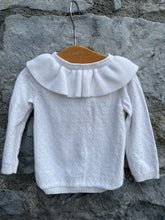 Load image into Gallery viewer, White cardigan   3-6m (62-68cm)
