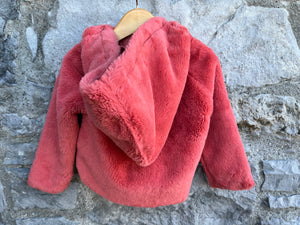 PoP Coral fluffy jacket    12-18m (80-86cm)
