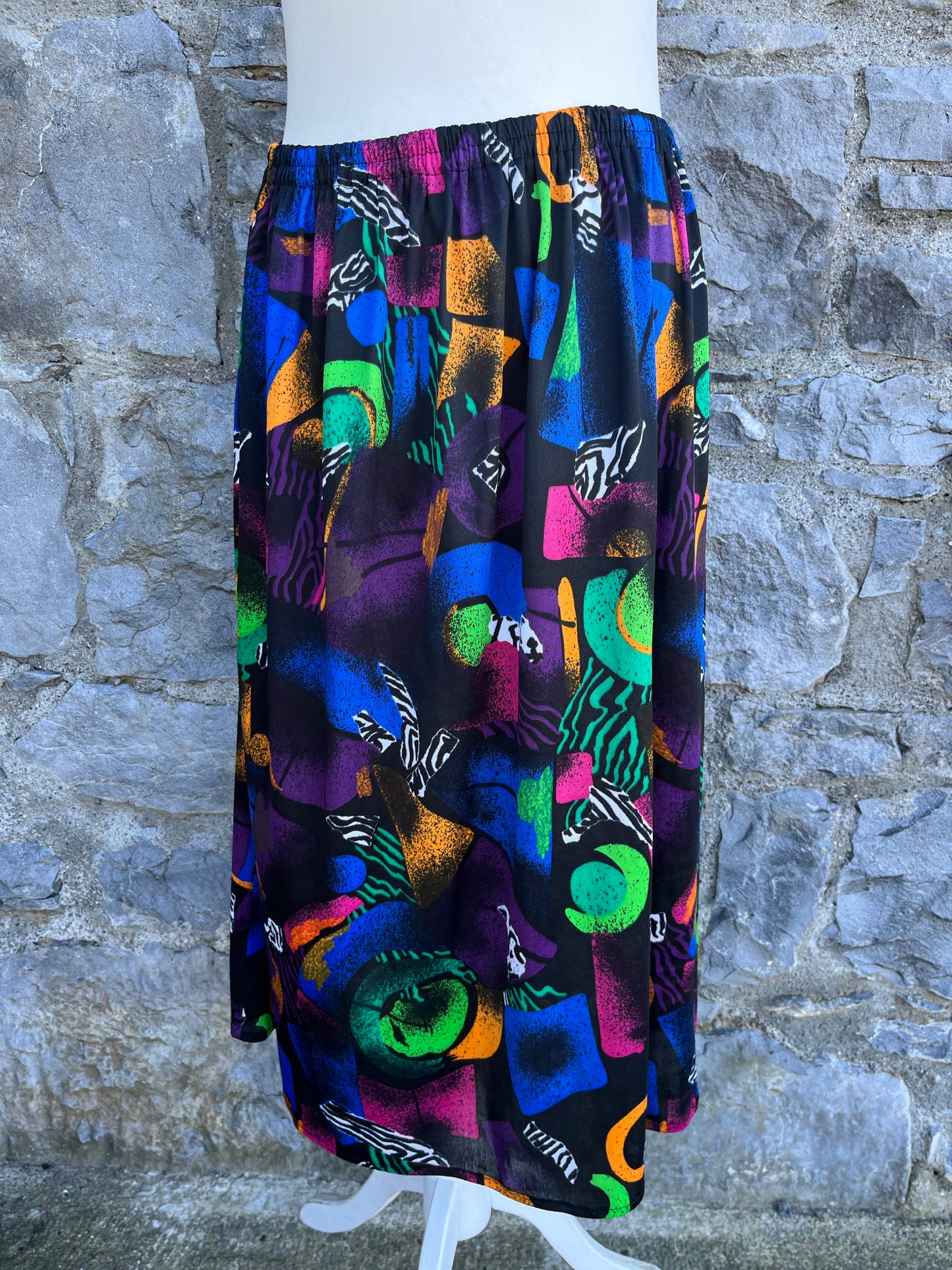 80s abstract skirt uk 12-14