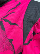 Load image into Gallery viewer, 80s pink leaves dress uk 10-12
