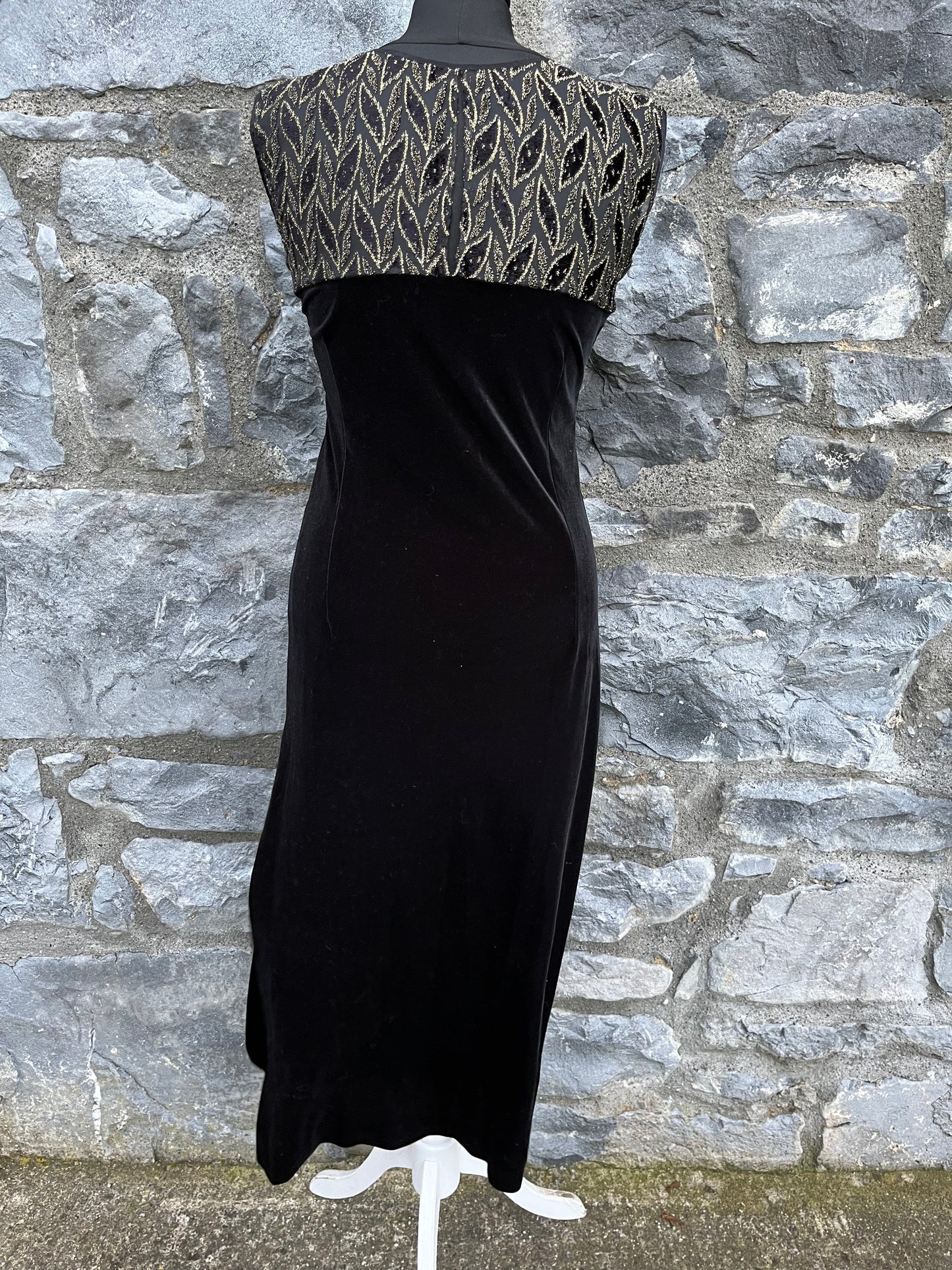 90s black velvet dress uk 8-10