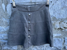 Load image into Gallery viewer, Charcoal suedelike skirt   7-8y (122-128cm)
