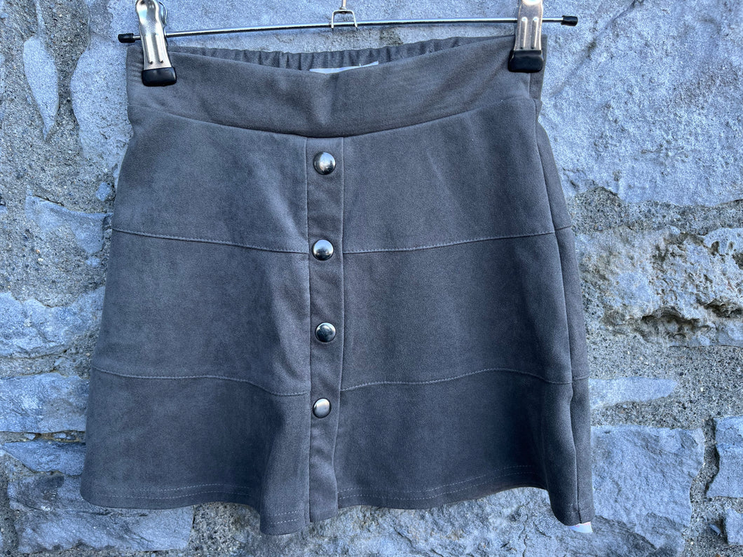 Charcoal suedelike skirt   7-8y (122-128cm)