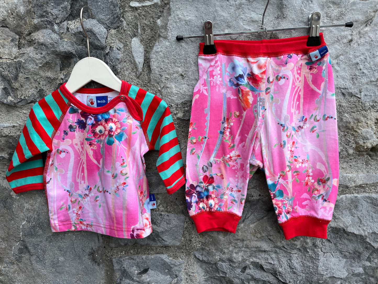 Pink floral set   3-6m (62-68cm)