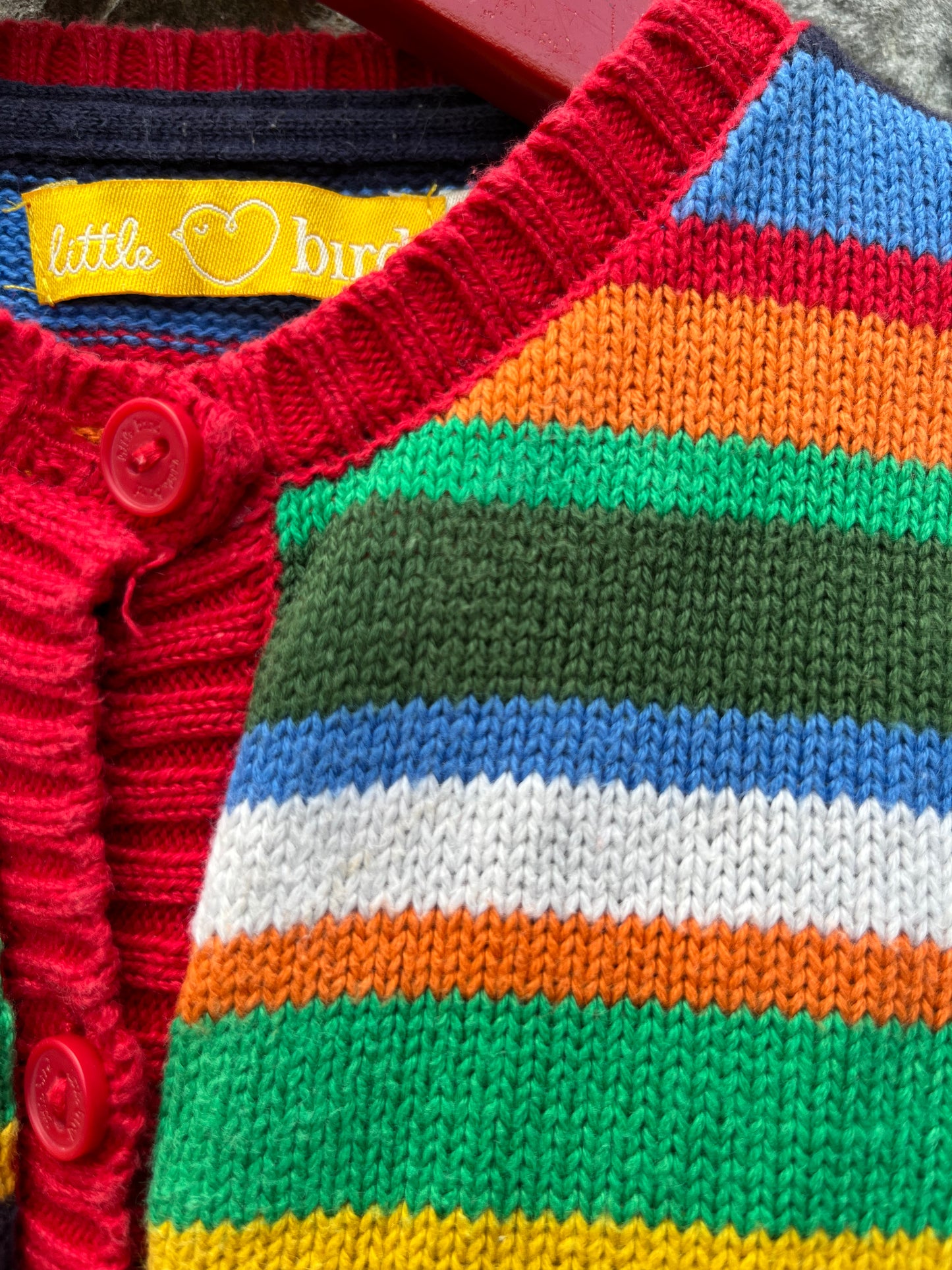 Rainbow stripes cardigan   12-18m (80-86cm)