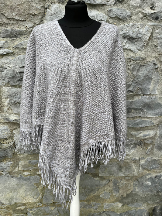 Grey poncho uk 10-14