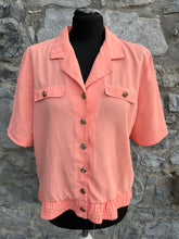 Load image into Gallery viewer, 80s peach blouse 12-14
