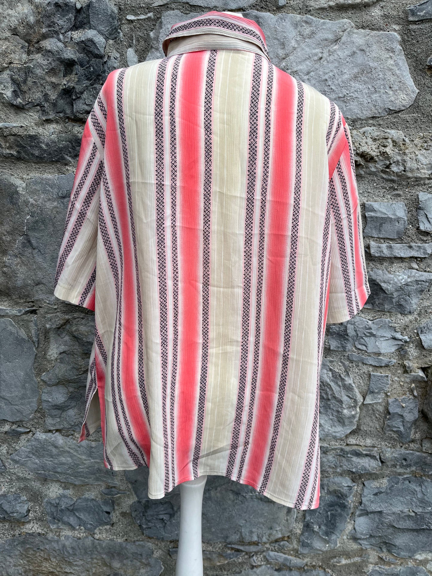 Pink stripy shirt Large