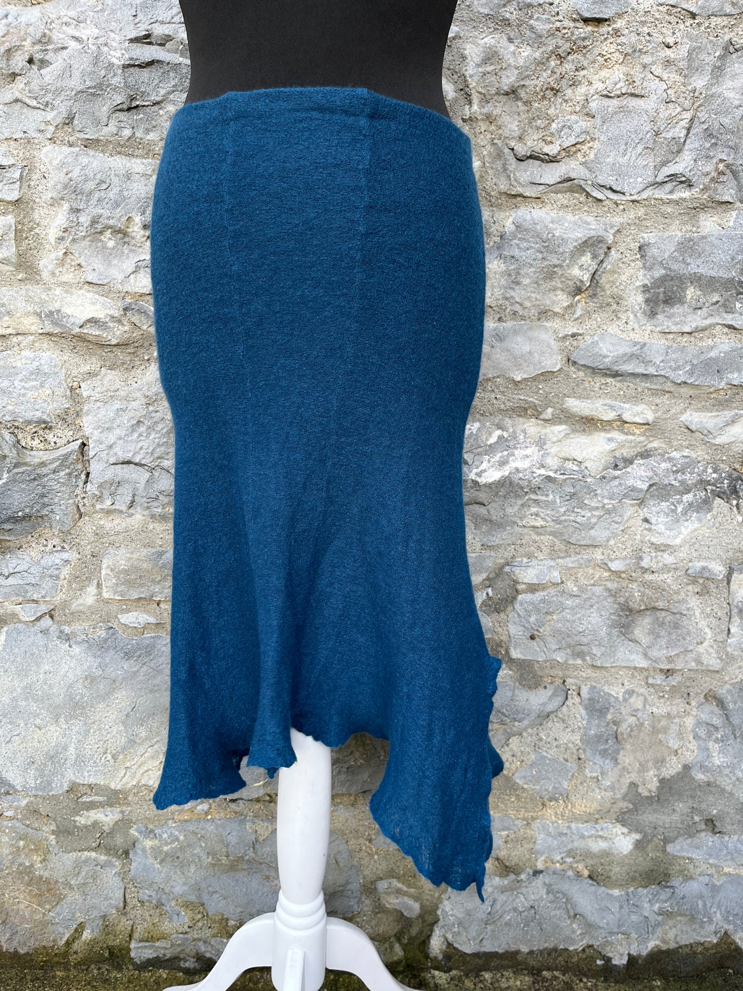 Teal wool skirt uk 8