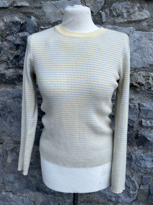 Beige check jumper   uk 10