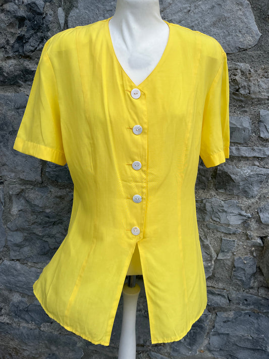 80s Yellow blouse uk 12