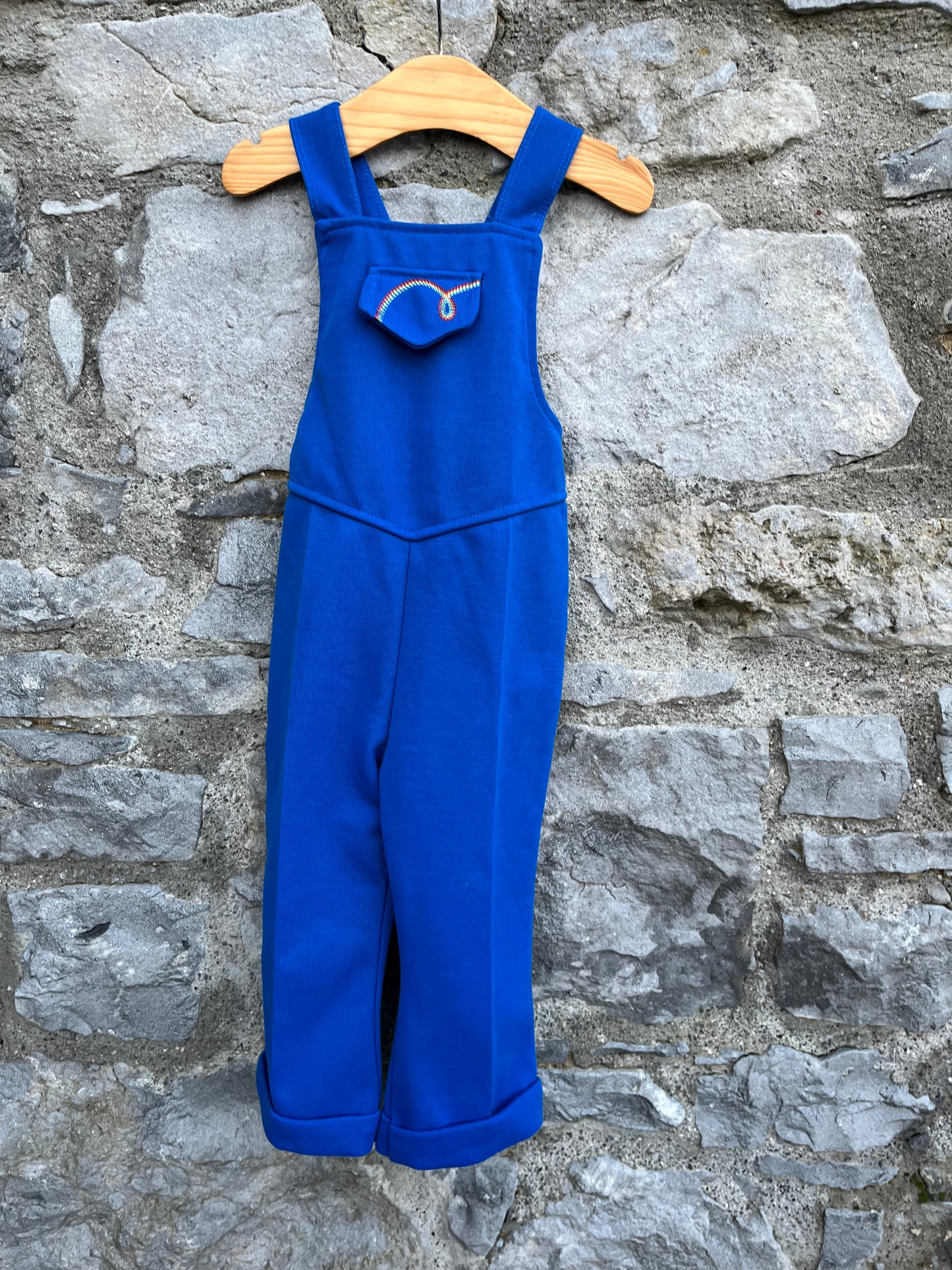 Royal blue dungarees    12-18m (80-86cm)