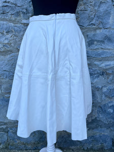 White faux leather skirt uk 8