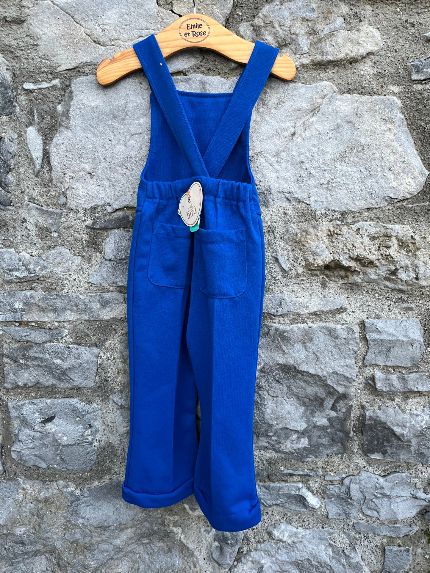 Royal blue dungarees    12-18m (80-86cm)