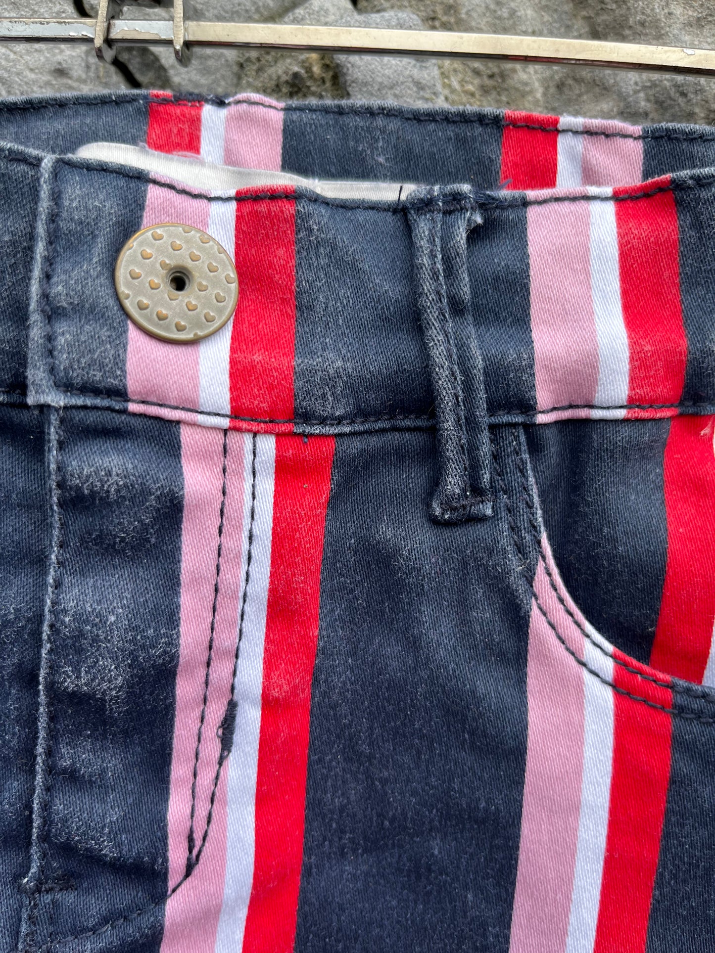 Stripy denim skirt  9y (134cm)