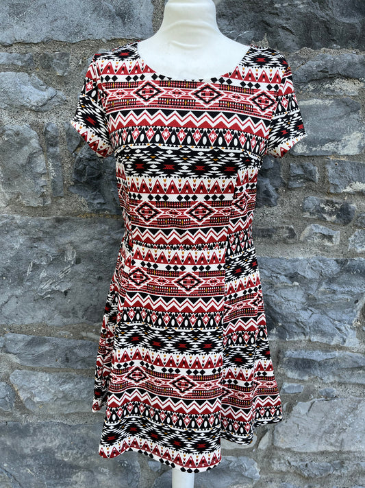 Aztec print dress   uk 14