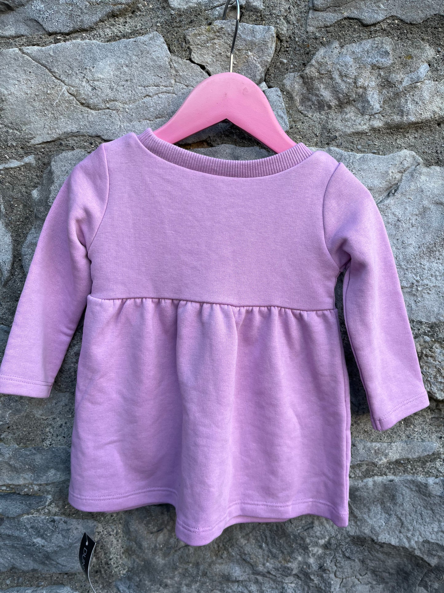 Lilac brushed dress    9-12m (74-80cm)