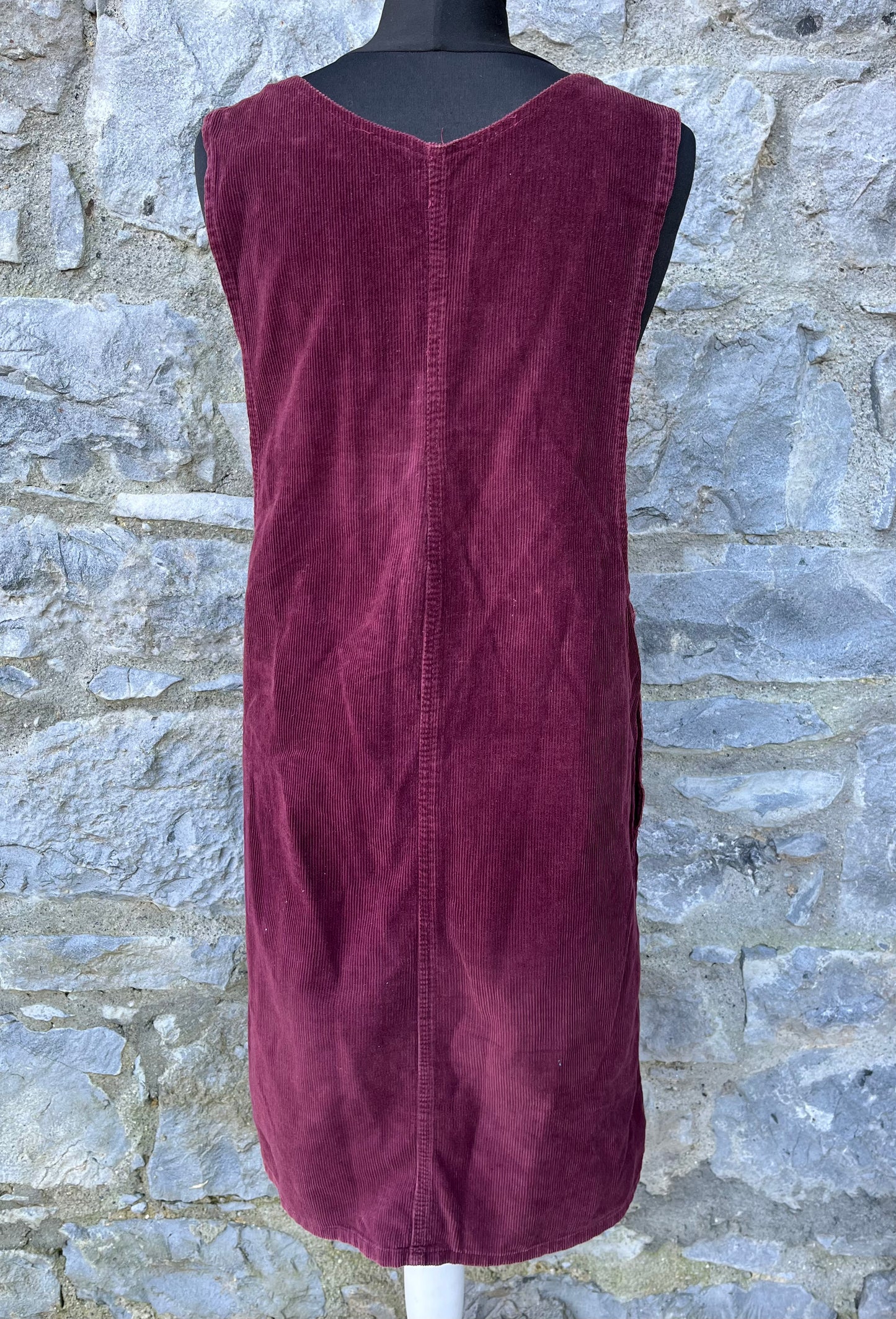 Maroon cord pinafore uk 18