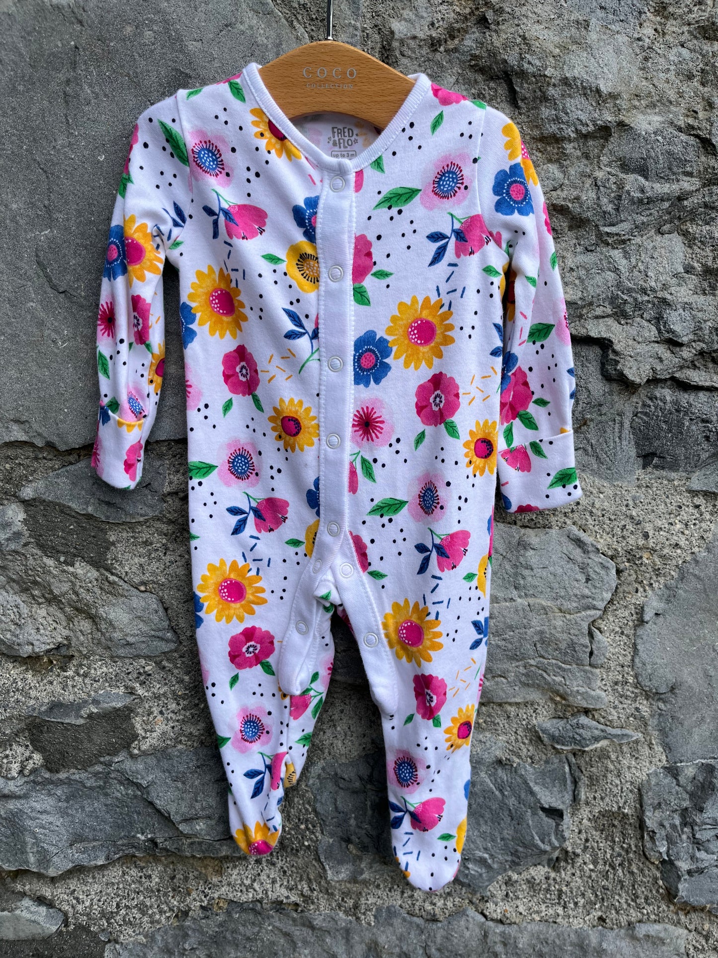 Floral onesie    0-3m (56-62cm)