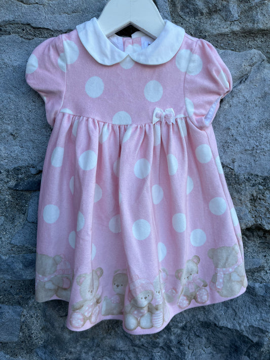 Pink teddy bears dress  6m (68cm)