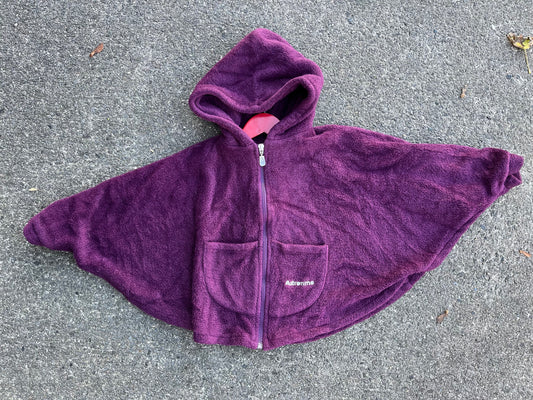 Maroon fleece poncho  4y (104cm)