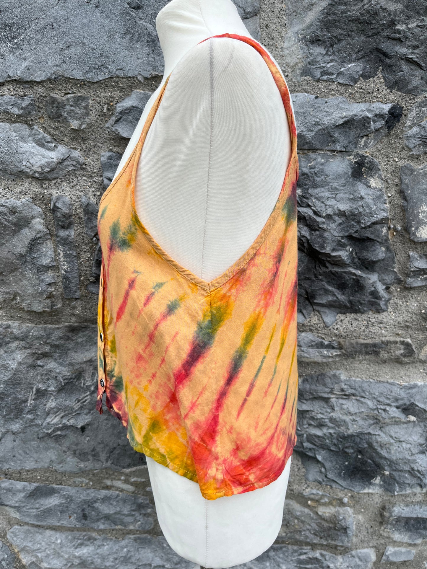 Orange tie dye top uk 10-12