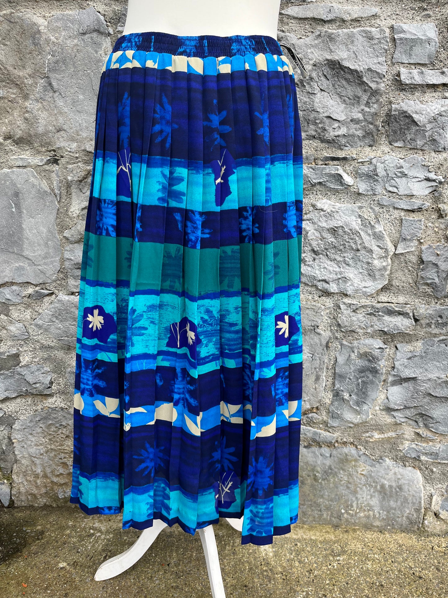 Blue&teal pleated skirt uk 12