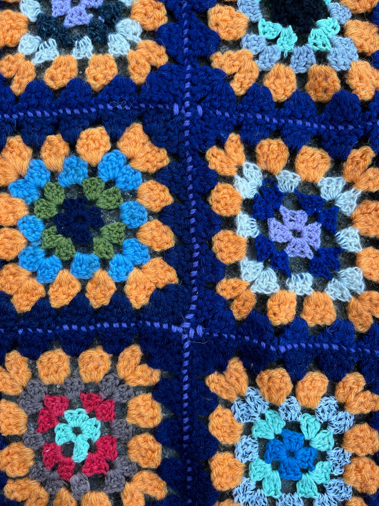 Granny squares blanket