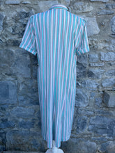 Load image into Gallery viewer, Green stripy dress uk 12-14
