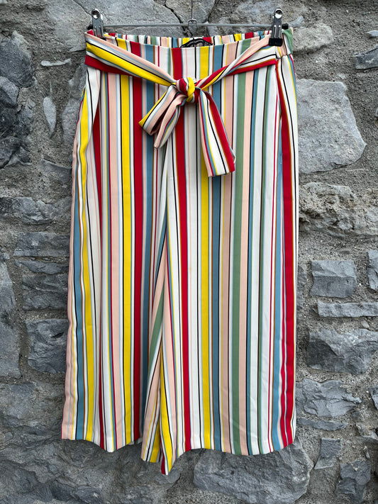 Colourful stripy culottes  uk 8