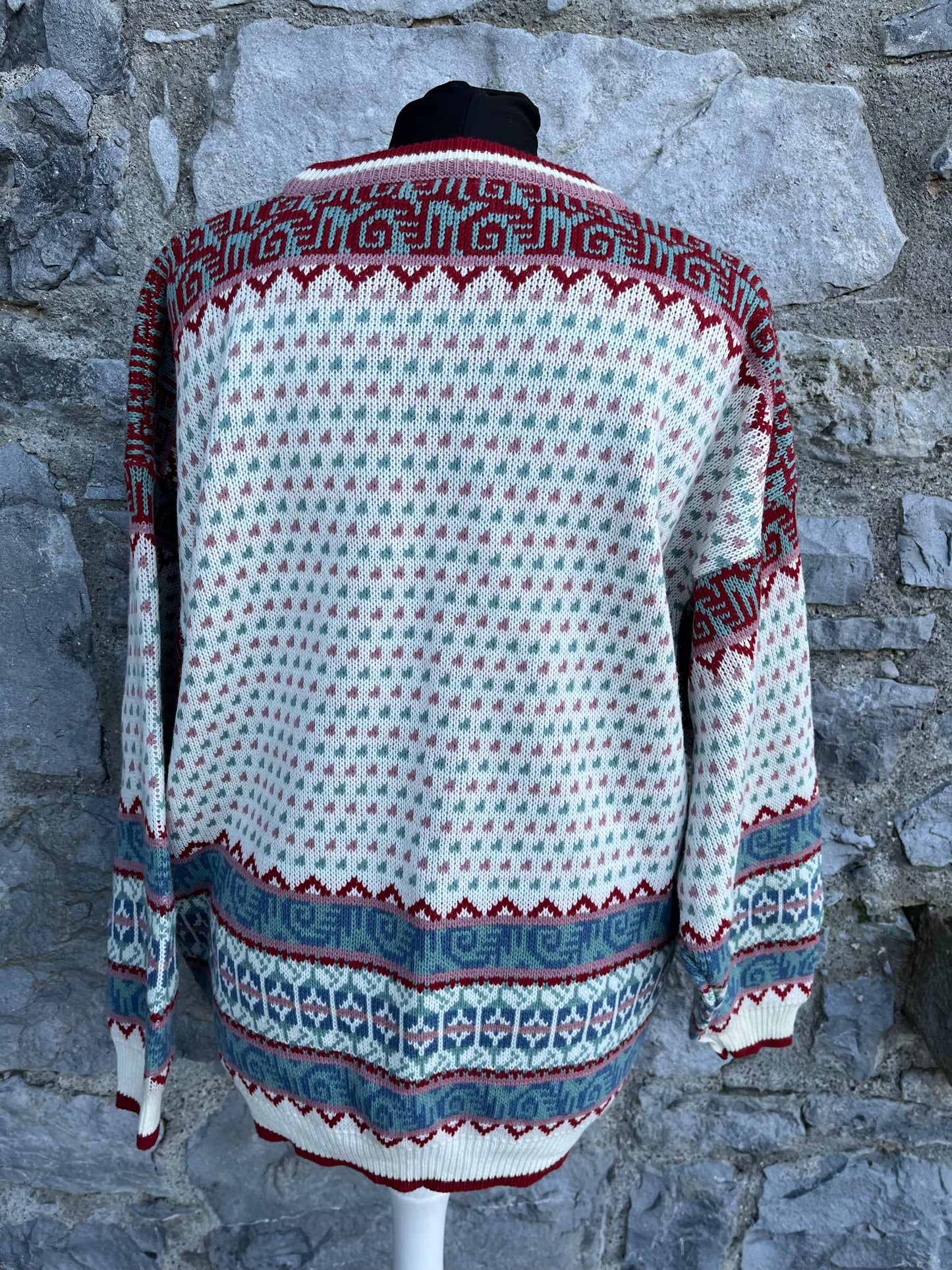 80s Norwegian beige jumper uk 14-18