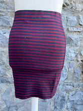 Load image into Gallery viewer, Maroon stripy skirt   uk 8
