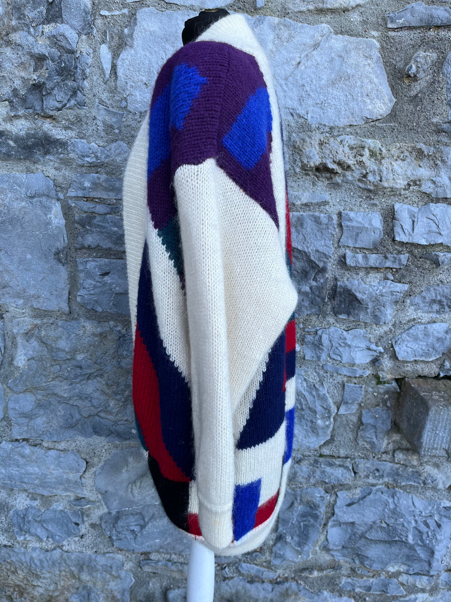 80s geometric cardigan uk 14-16