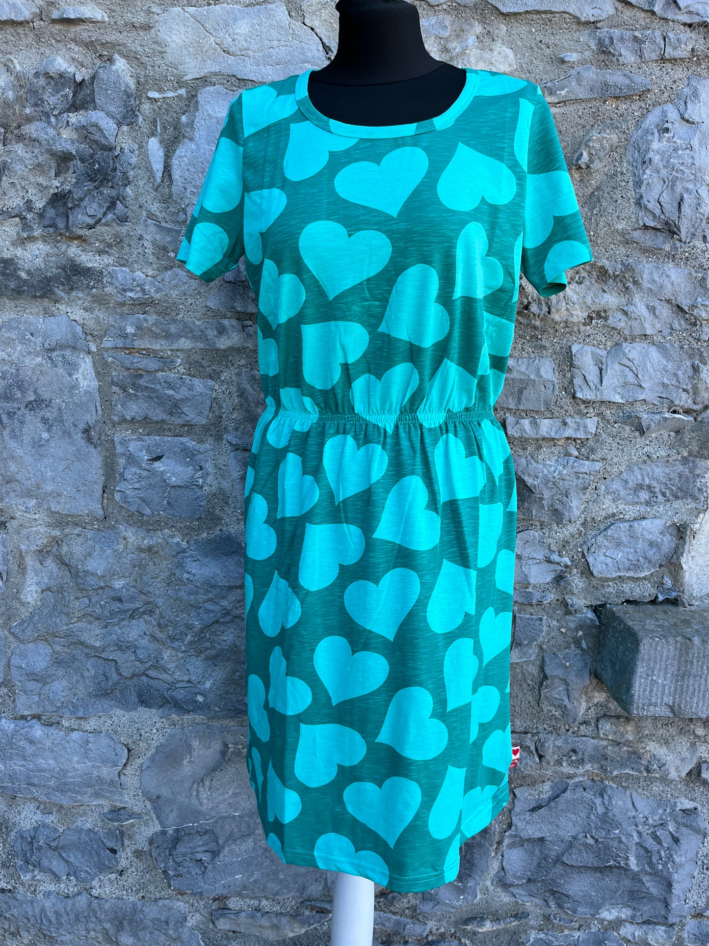 Green hearts dress   uk 8-10