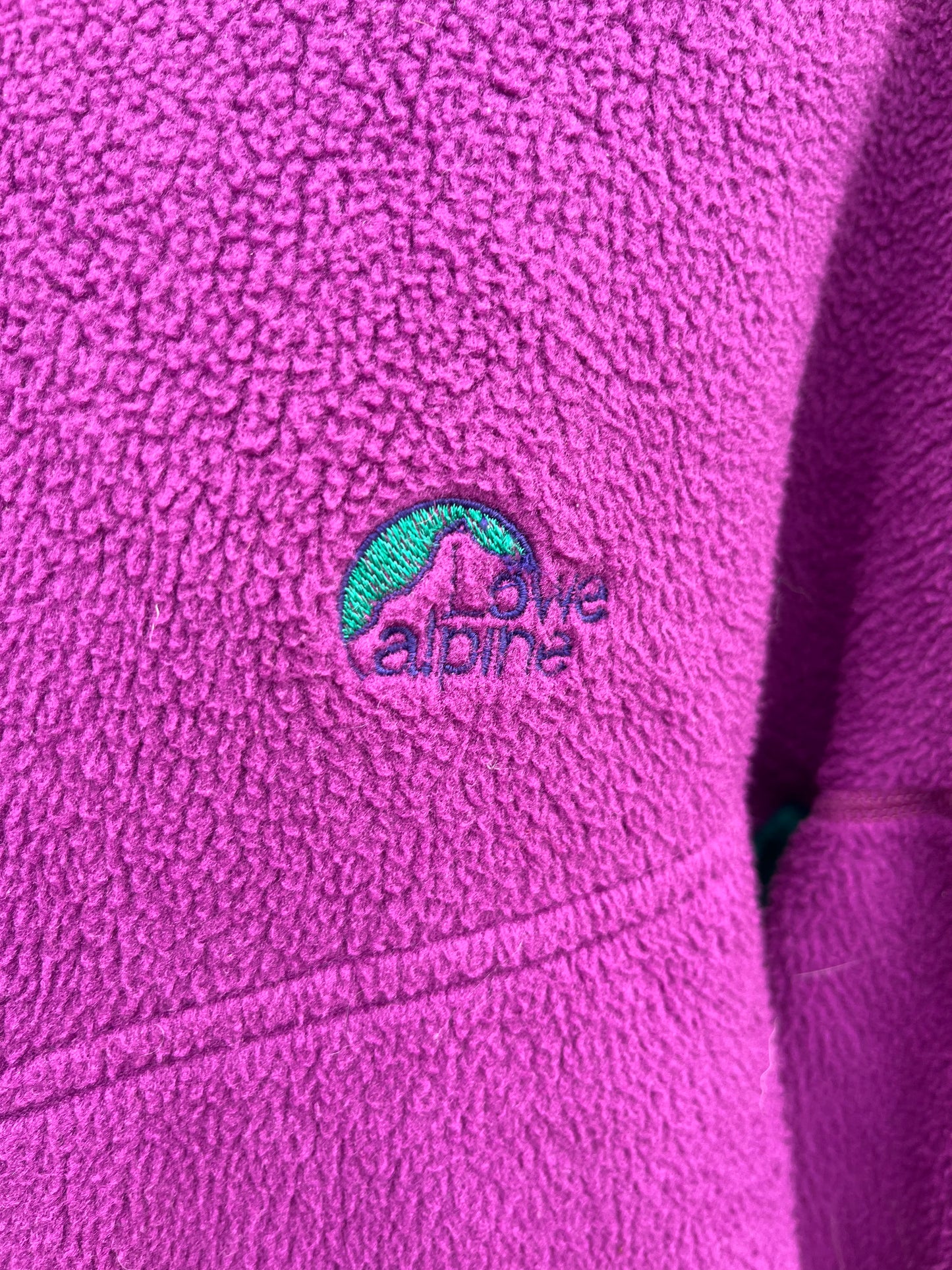 80s pink long fleece M/L