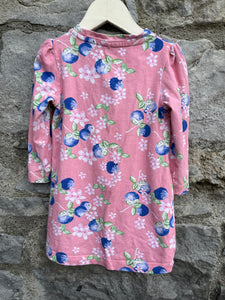 Blueberries pink dress  9-12m (74-80cm)