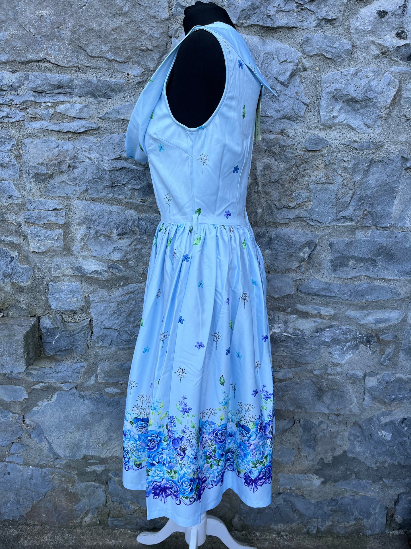 Blue floral dress uk 10