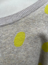 Load image into Gallery viewer, Grey jumper with yellow dots  uk 16-20
