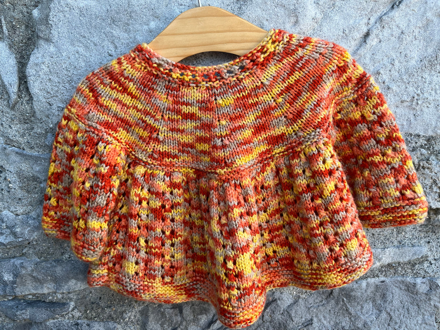 Orange melange cardigan   3-6m (62-68cm)