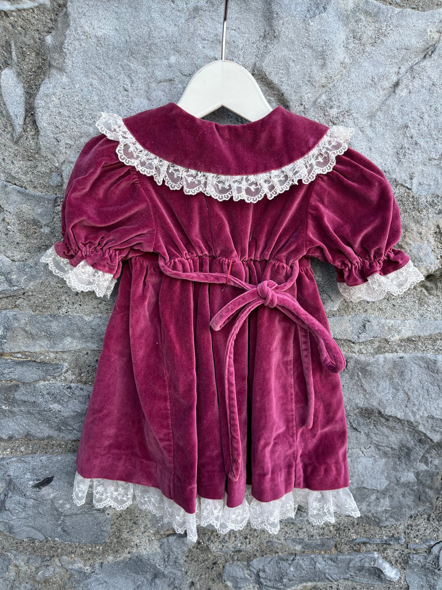 80s velvet dress  12-18m (80-86cm)