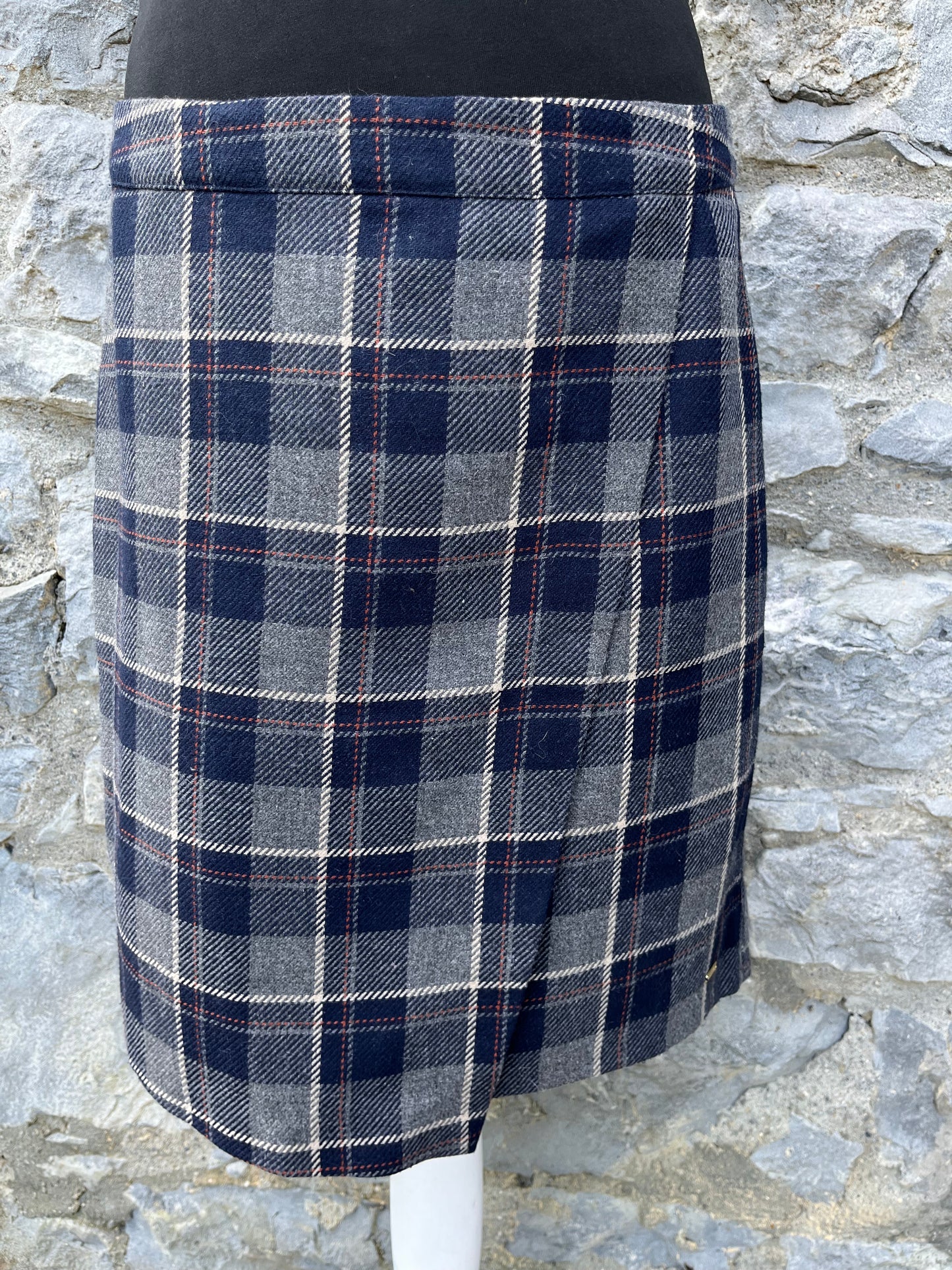 Navy&grey check skirt uk 10-12