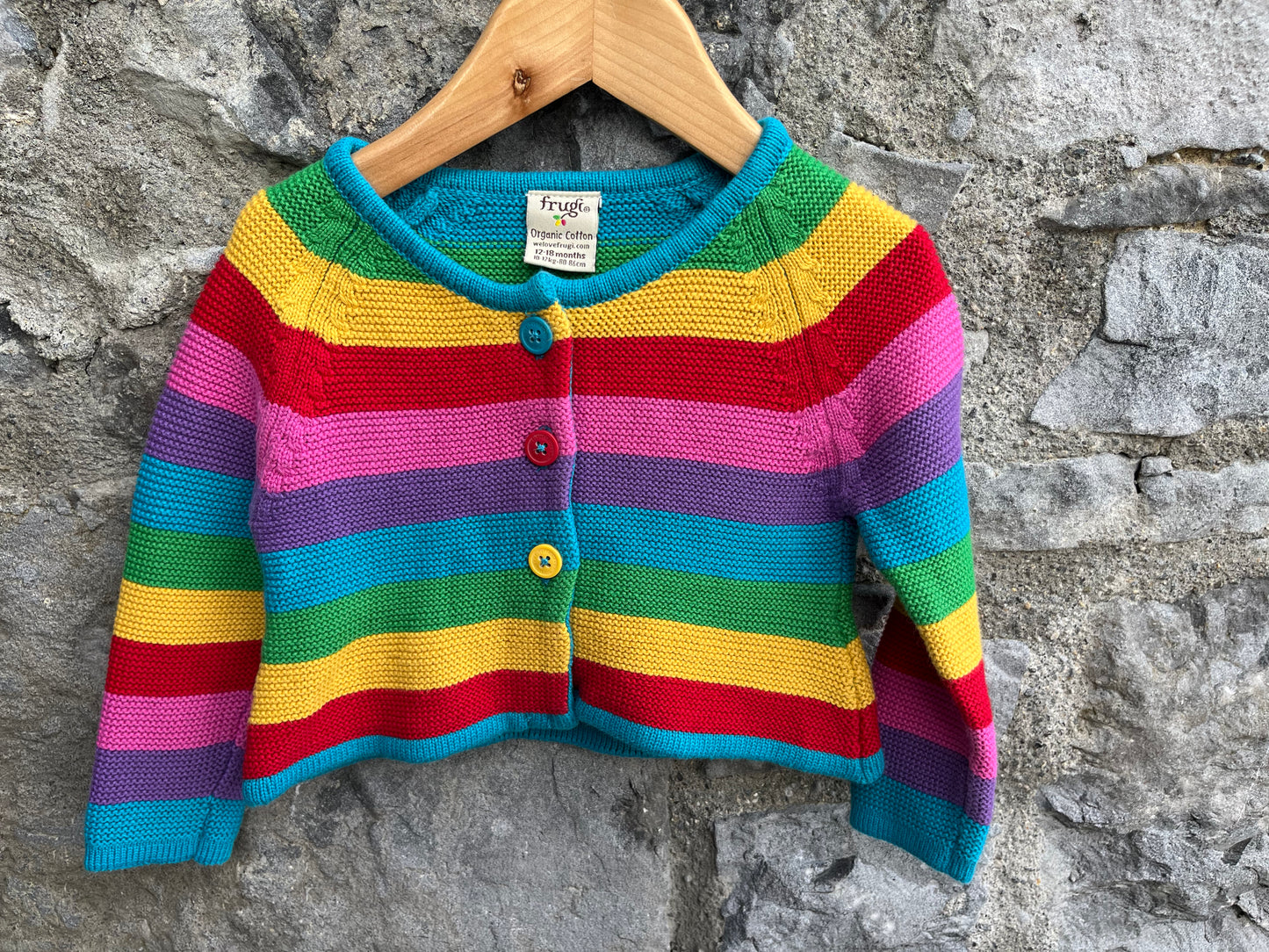 Rainbow cardigan   12-18m (80-86cm)