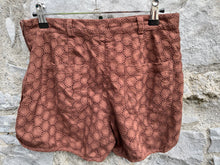 Load image into Gallery viewer, Brown pointelle shorts  uk 8-10
