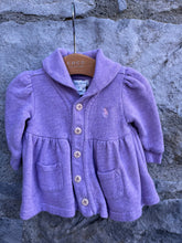 Load image into Gallery viewer, RL lilac sweatshirt jacket  0-3m (56-62cm)

