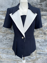 Load image into Gallery viewer, 80s navy jacket 8-10
