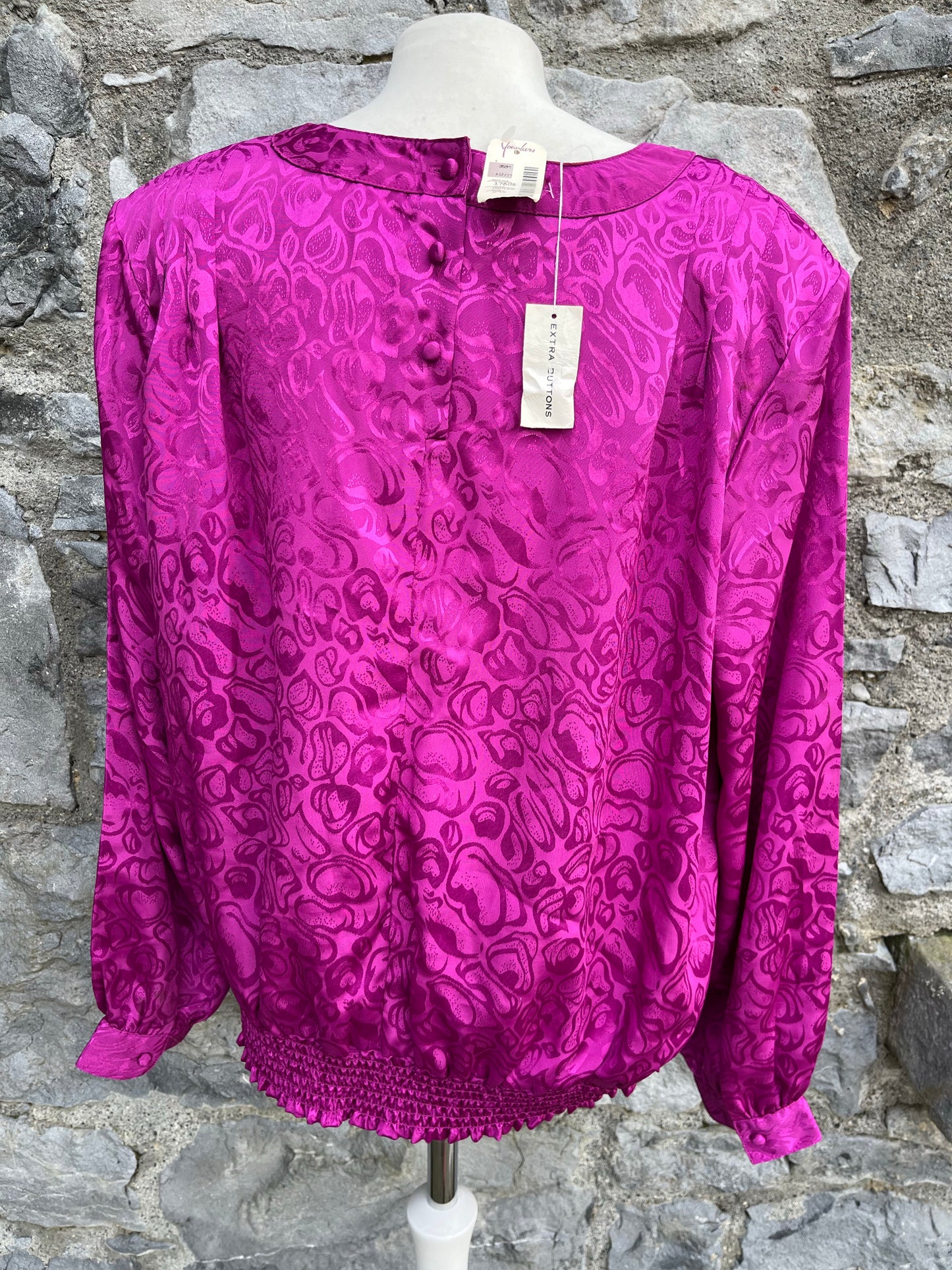 80s pink blouse uk 14-18