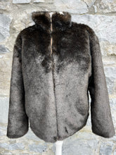 Load image into Gallery viewer, Brown faux fur jacket uk 8-10
