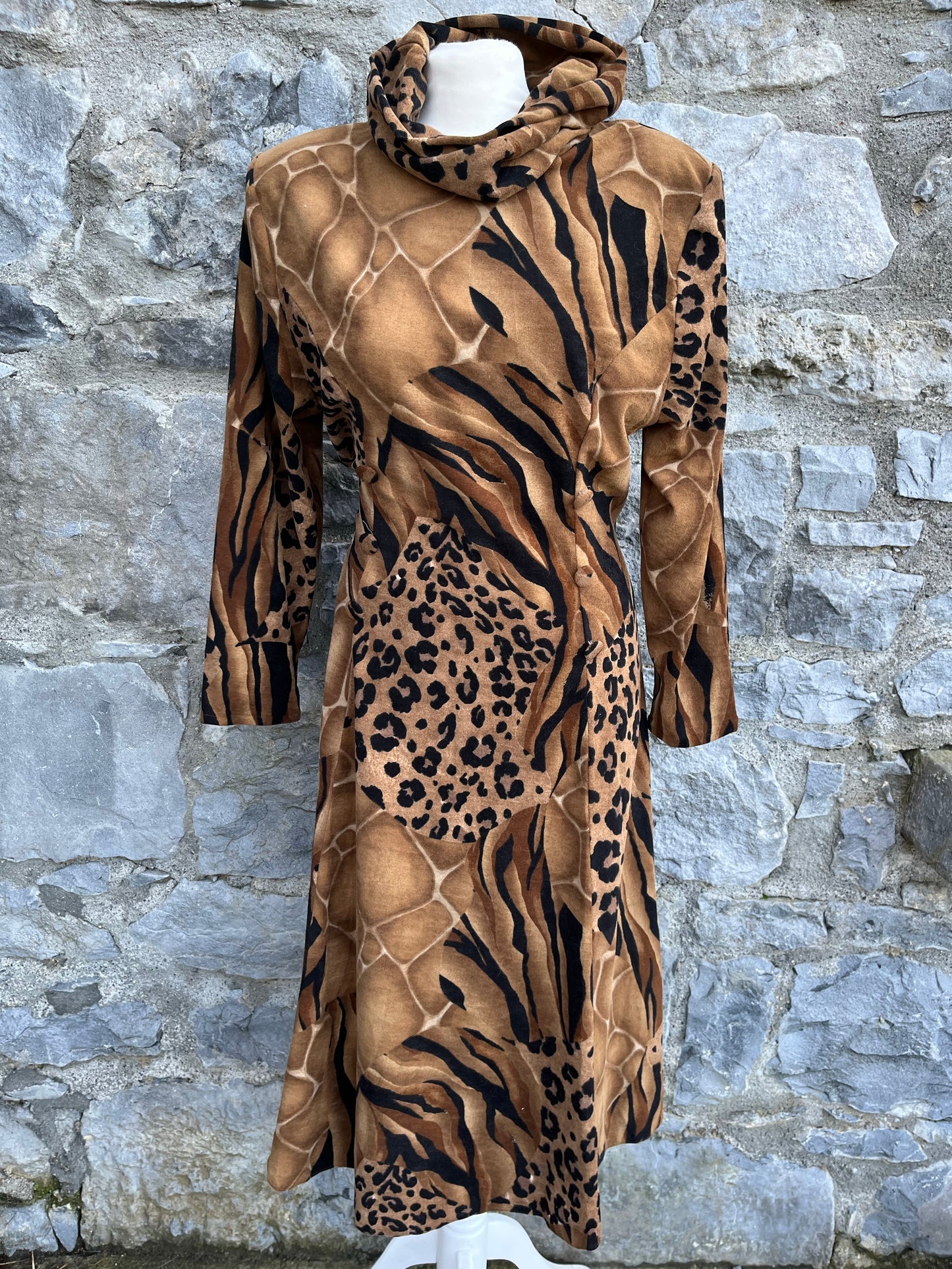 Animal prints velour dress uk 10-12