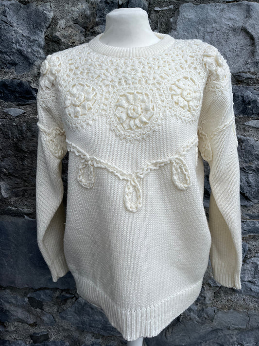 80s white jumper uk 10-12